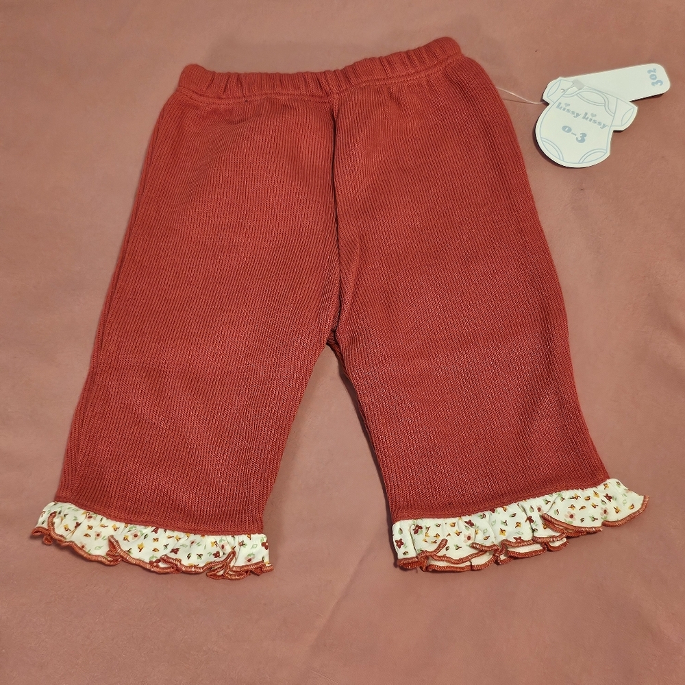 Kissy Kissy Girls Pants, NWT, Size 0-3 months